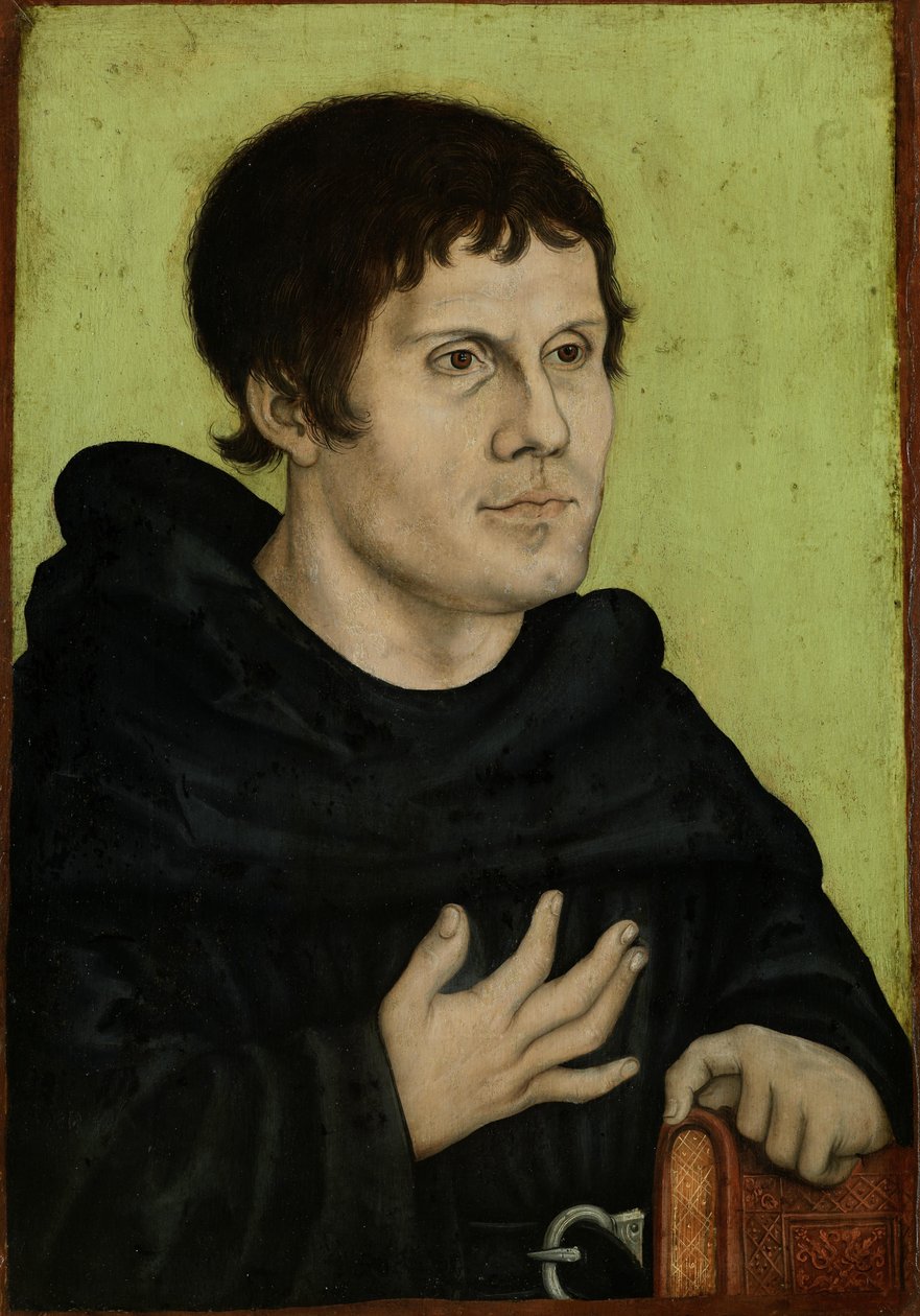 Luther Márton posztumusz portréja Ágoston -szerzetesként alkotó: Workshop of Lucas Cranach the Elder  