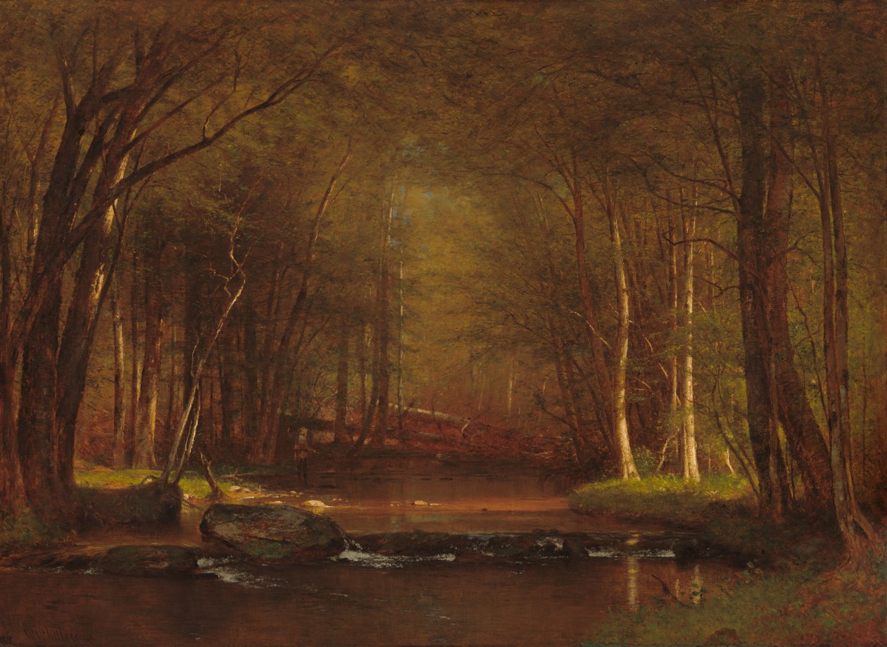 Trout Brook a Catskillsben, 1875. alkotó: Worthington Whittredge