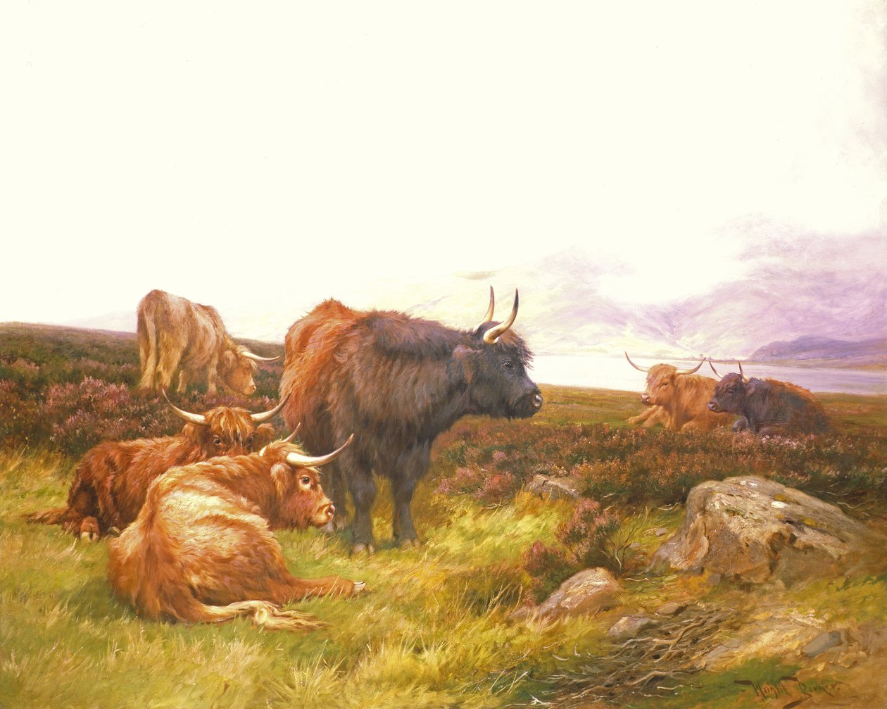 Felvidékiek egy tó mellett alkotó: Wright Barker