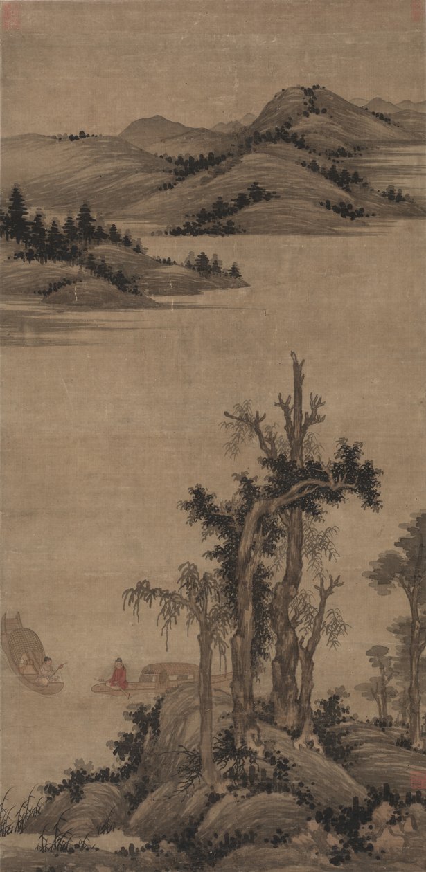 Halászok-remeték a patakban és a hegyekben, 1300-as évek. alkotó: Wu Zhen