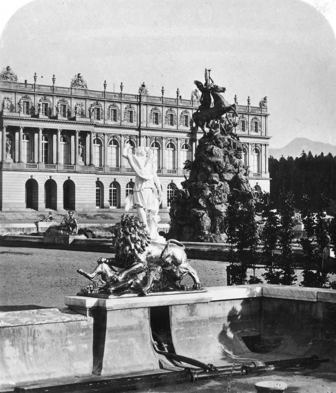 Herrenchiemsee-palota, Bajorország, Németország, 1900-as évek. alkotó: Wurthle and Sons