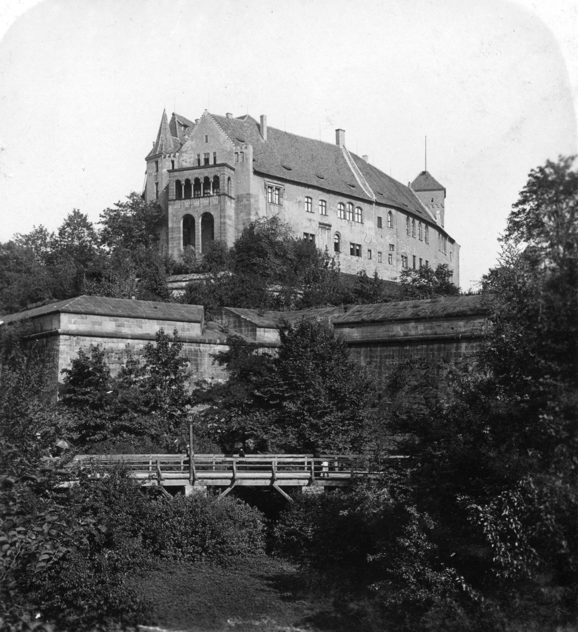 Nürnbergi vár, Nürnberg, Németország, 1900-as évek. alkotó: Wurthle and Sons
