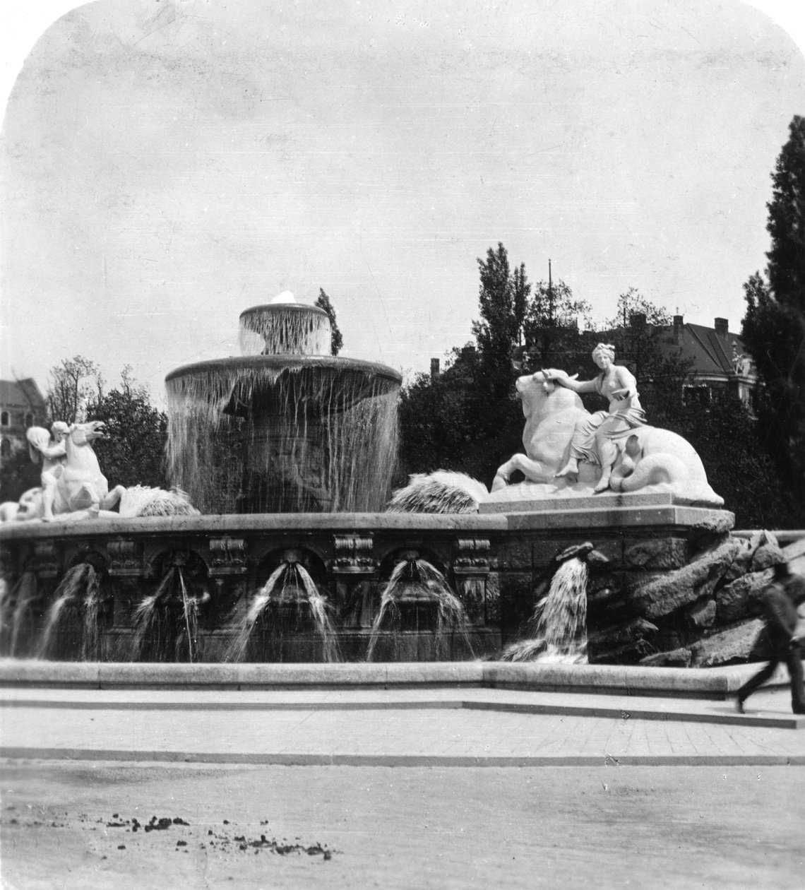 A Wittelsbacher Brunnen, München, Németország, 1900-as évek. alkotó: Wurthle and Sons
