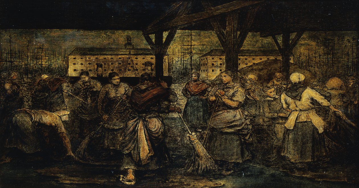 A seprők; seprőgépek, alkotó: Xavier Mellery