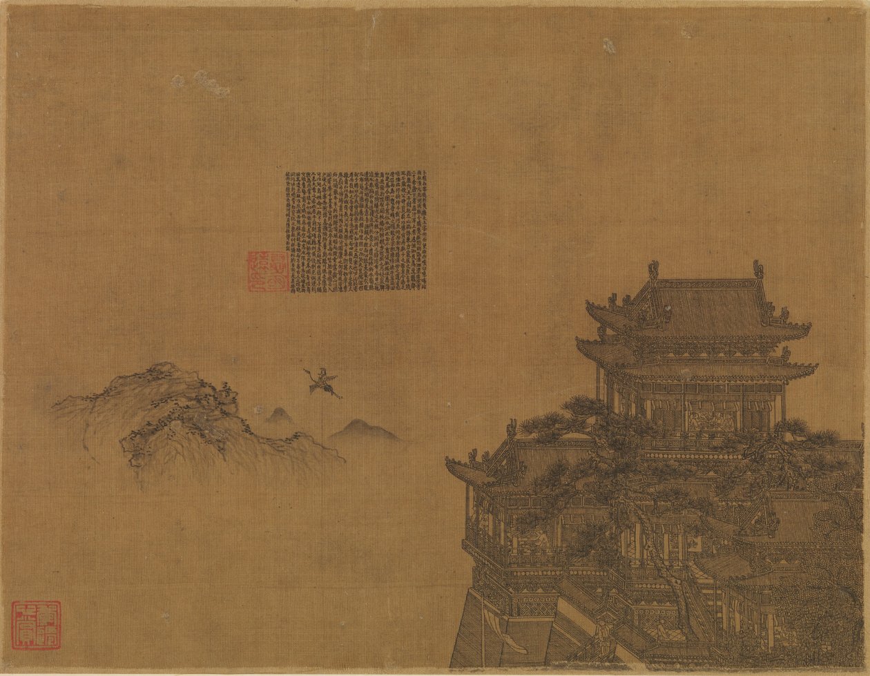 A Sárga Pavilon, kb. 1350. alkotó: Xia Yong