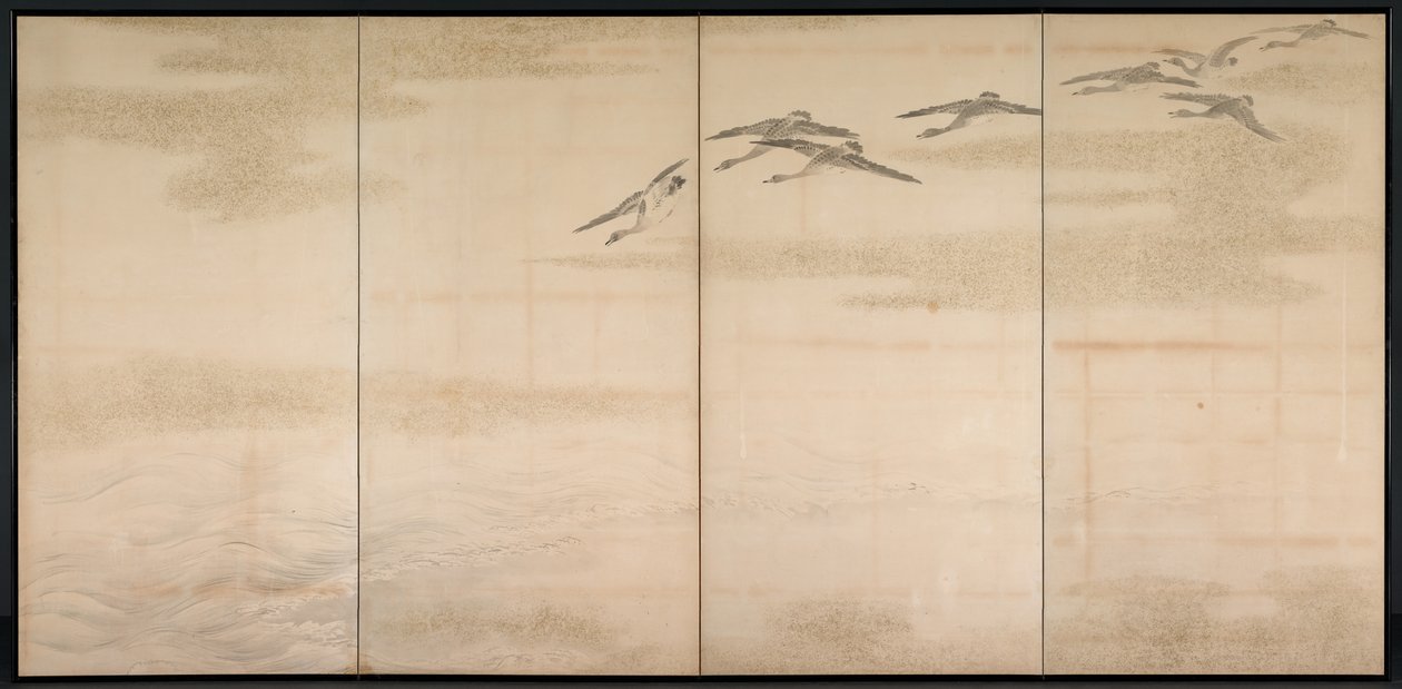 Liba, nád és víz, 1800-as évek. alkotó: Yamamoto Baiitsu