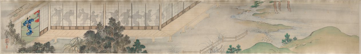 Az árnyéktáncosok, 1800-as évek. alkotó: Yamamoto Baiitsu