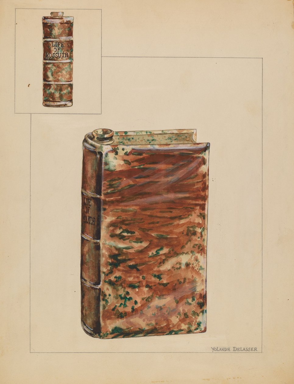 Könyvesüveg, c. 1937. alkotó: Yolande Delasser
