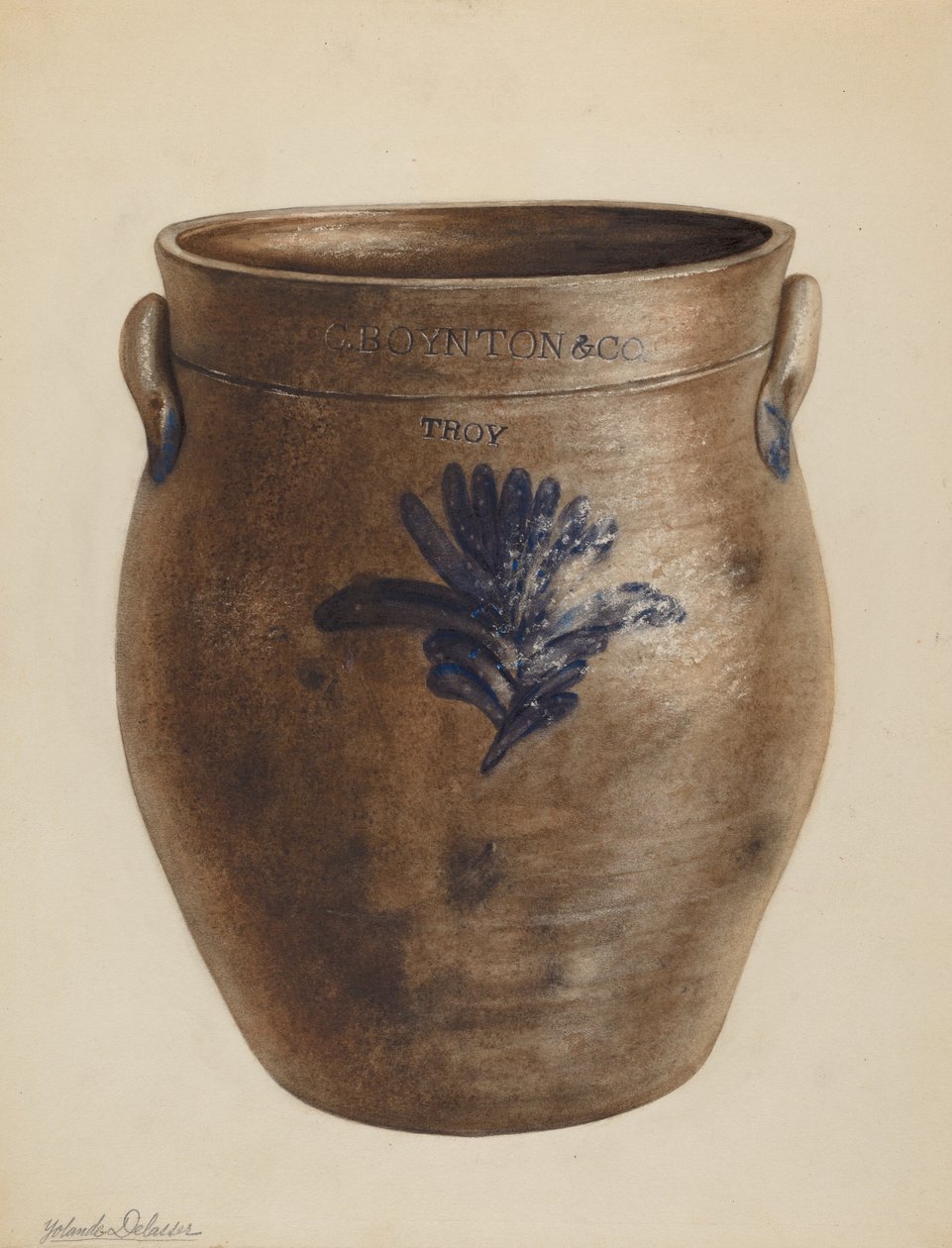 Crock, c. 1937. alkotó: Yolande Delasser