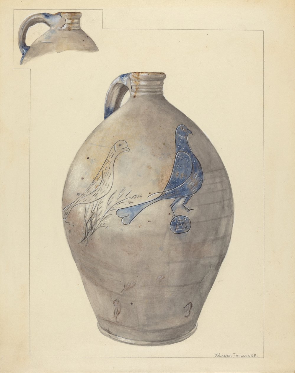 Kancsó, c. 1940. alkotó: Yolande Delasser