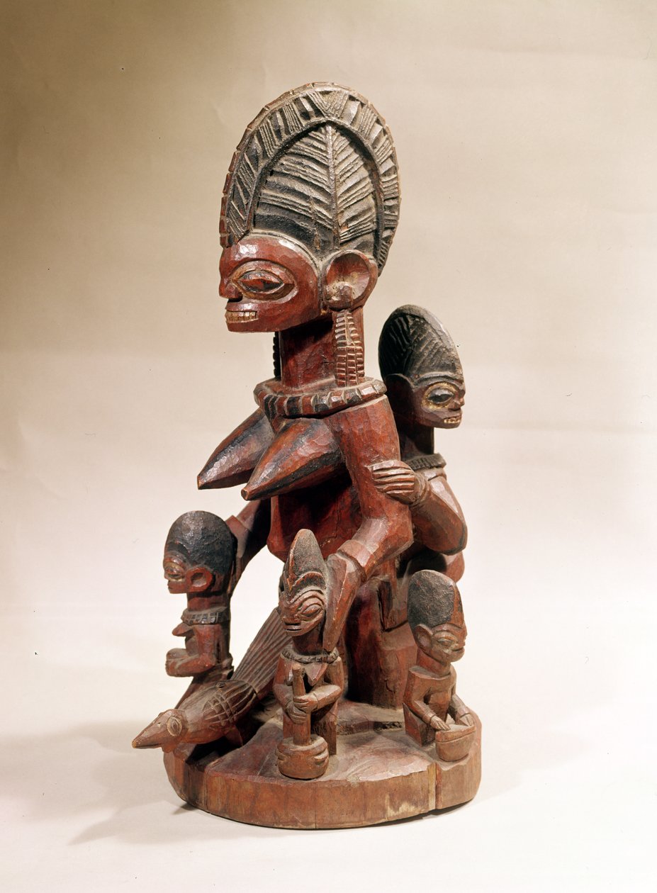 Anya és gyermekei (fa) alkotó: Yoruba Culture