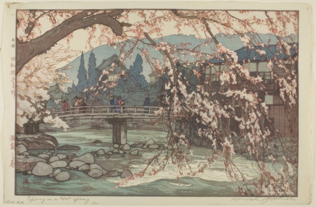 Gyógyfürdő tavasszal alkotó: Yoshida Hiroshi