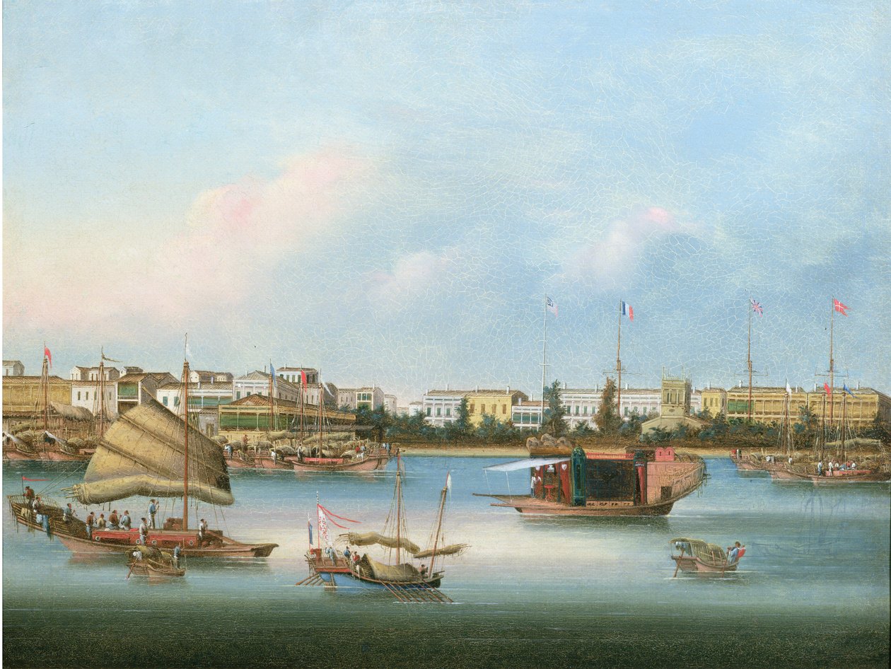 Hongk Kantonban, 1855 körül (olaj) alkotó: You Qua