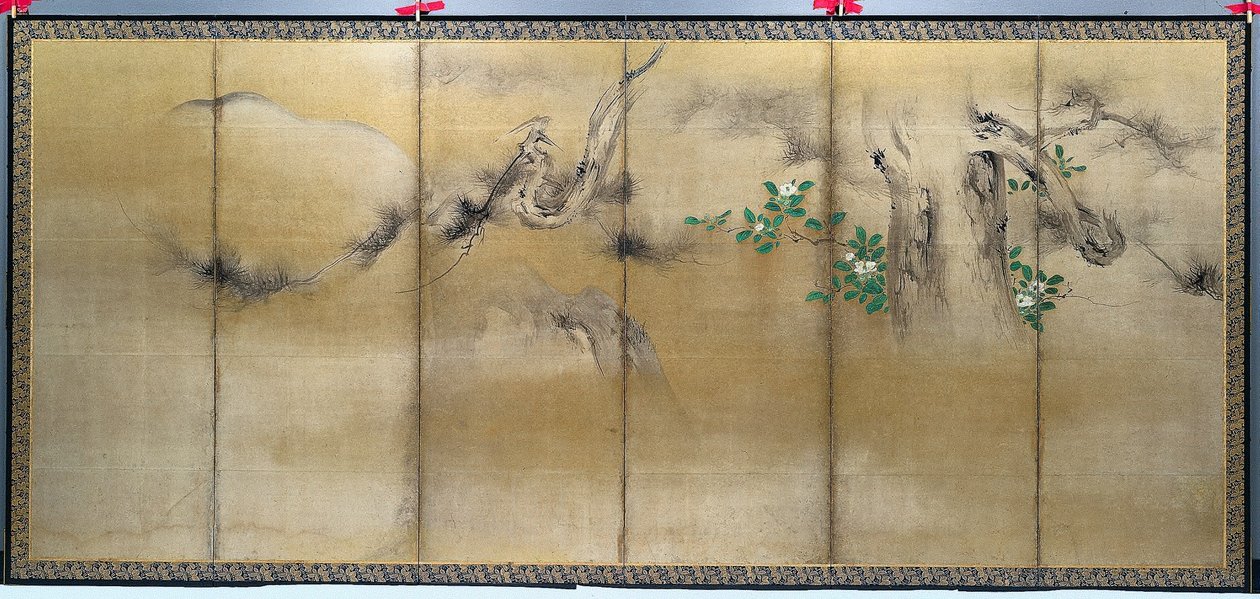 Téli és nyári virágok, c. 1600. alkotó: Yusho Kaiho