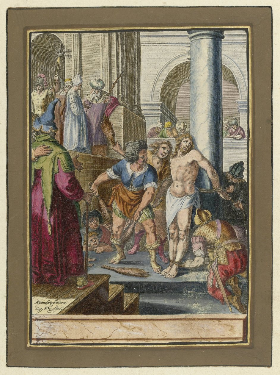 Krisztus csapása Krisztus szenvedése (sorozat címe) alkotó: Zacharias Dolendo