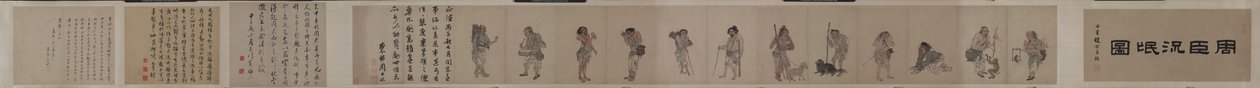 Koldusok és utcai karakterek, 1516. alkotó: Zhou Chen
