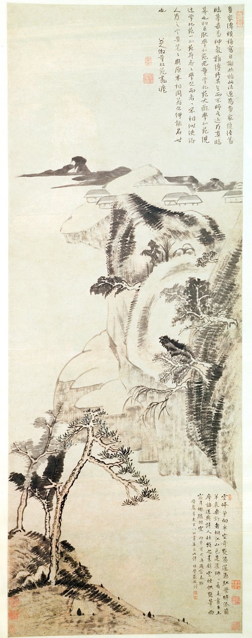 Tájkép BA Big S Han nélkül (Z Tiger DA) (1625-1705) alkotó: Bada Shanren