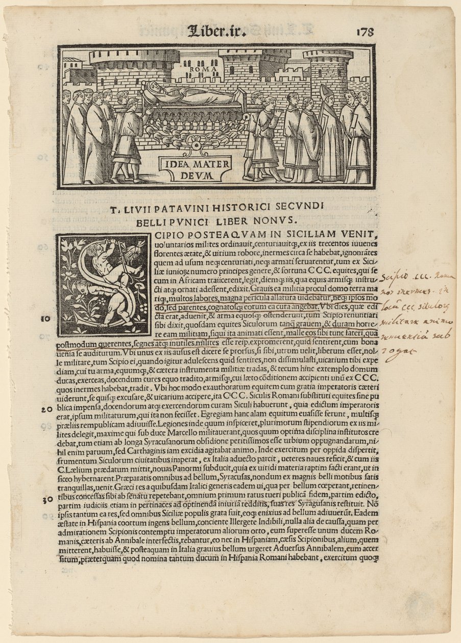 A Livius Historiabum Libri oldala, 1520 alkotó: Zoan Andrea