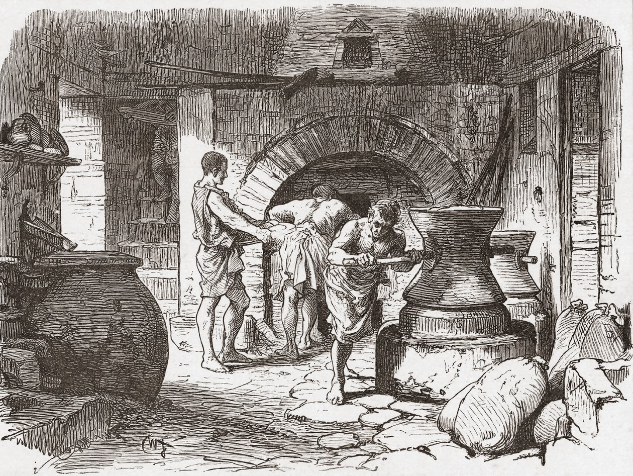 Egy római pékség, Pompeii, Olaszország. alkotó: . .
