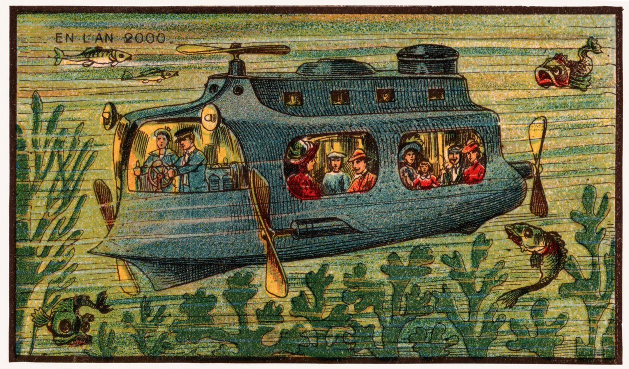 Egy tengeralattjáró busz, 1910 körül alkotó: . .