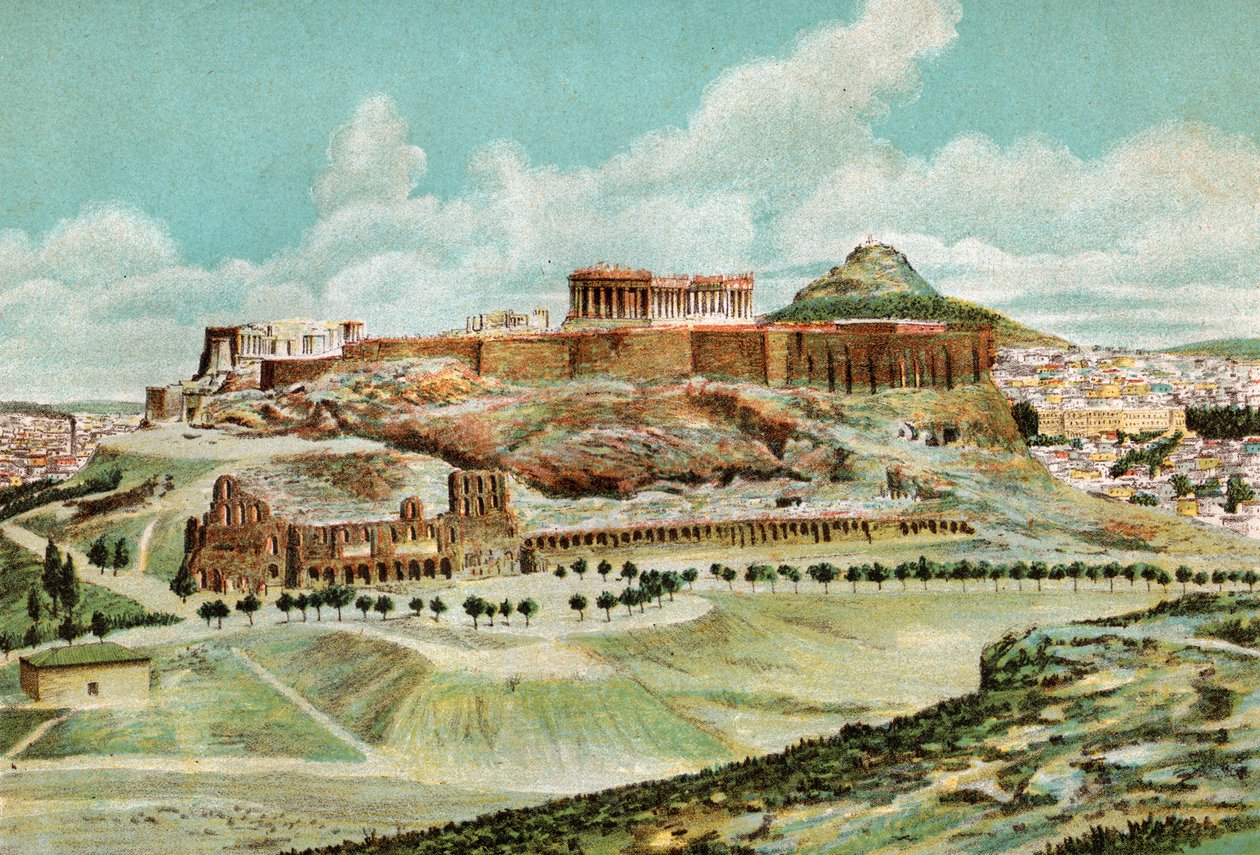 Athén, 1920 körül (litográfia) alkotó: . .