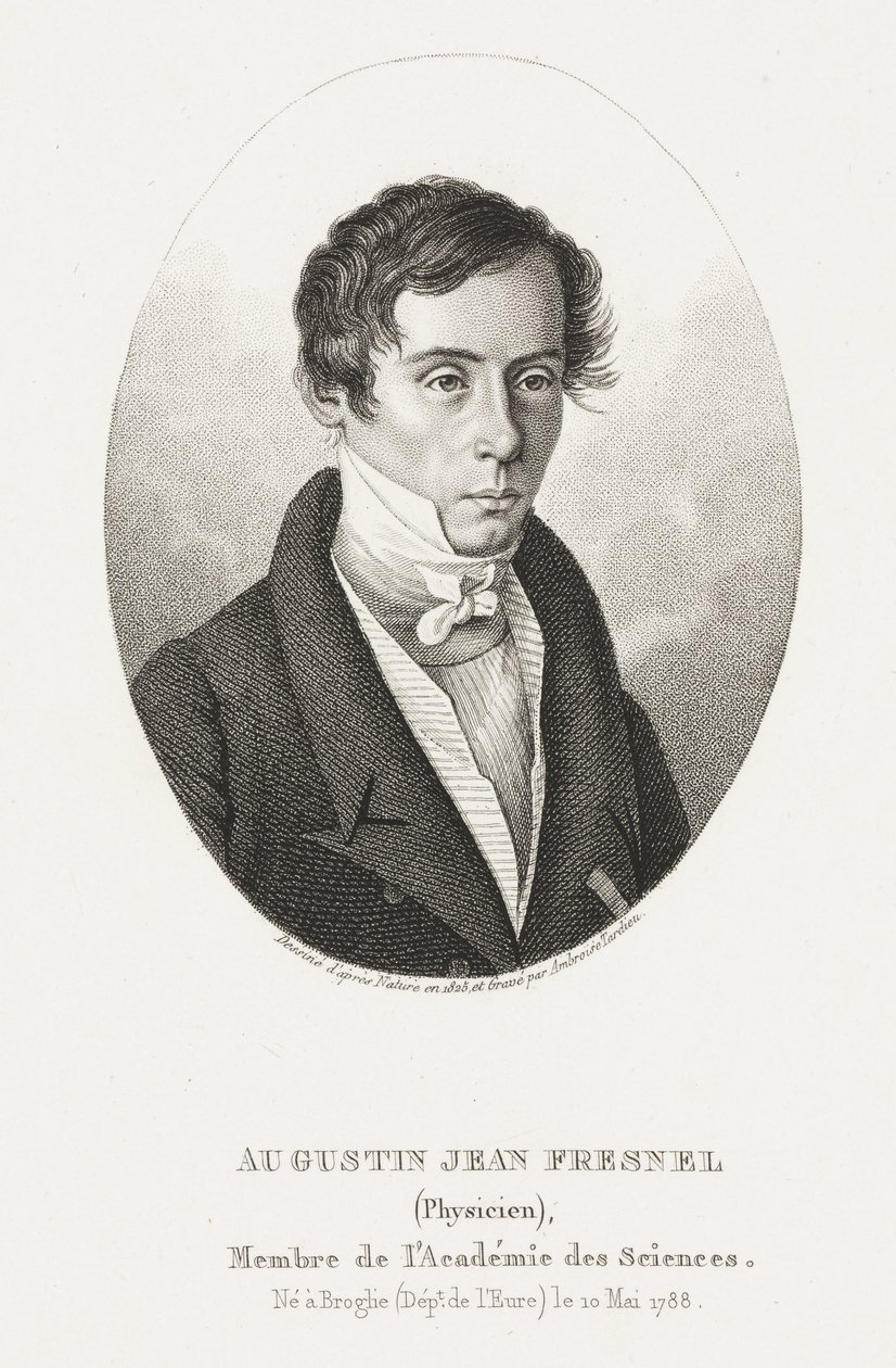 Augustin Jean Fresnel francia fizikus alkotó: Frederick (attr. to) Barnard