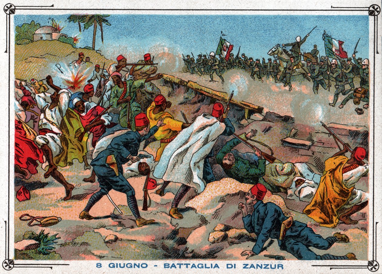 Janzour-i csata. Januári csata. alkotó: Ferdinand Georg Waldmuller