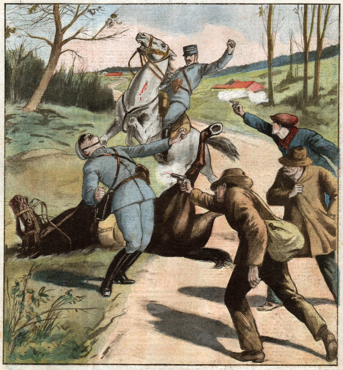 Csendőrök támadnak. Csendőrök támadtak. alkotó: Ferdinand Georg Waldmuller