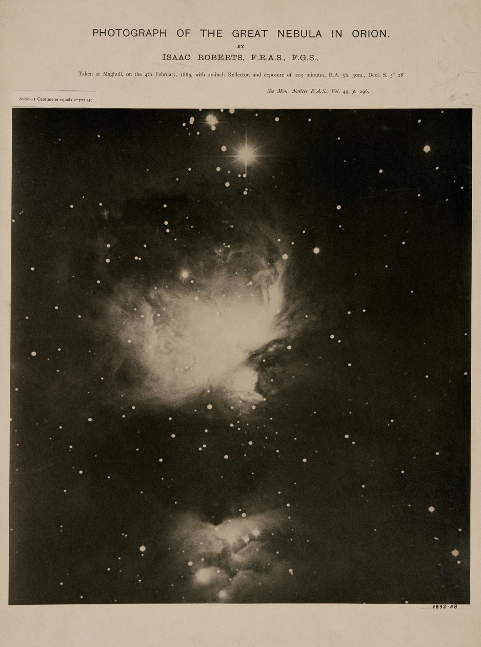 Nagy Orion-köd (M42), 1889. február 4 alkotó: John Pardon