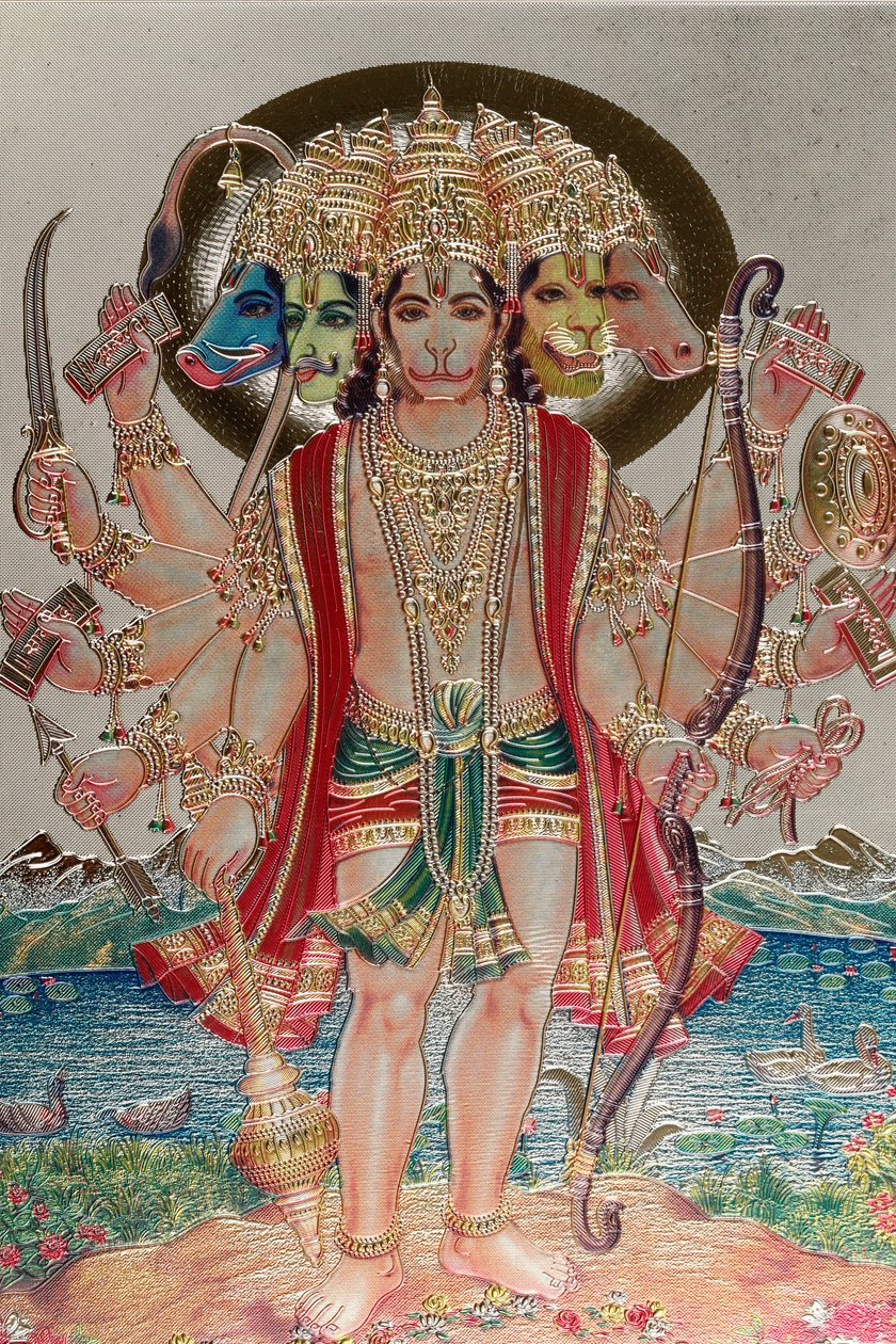 Hanuman, a majomisten a hindu mitológiában. alkotó: . .