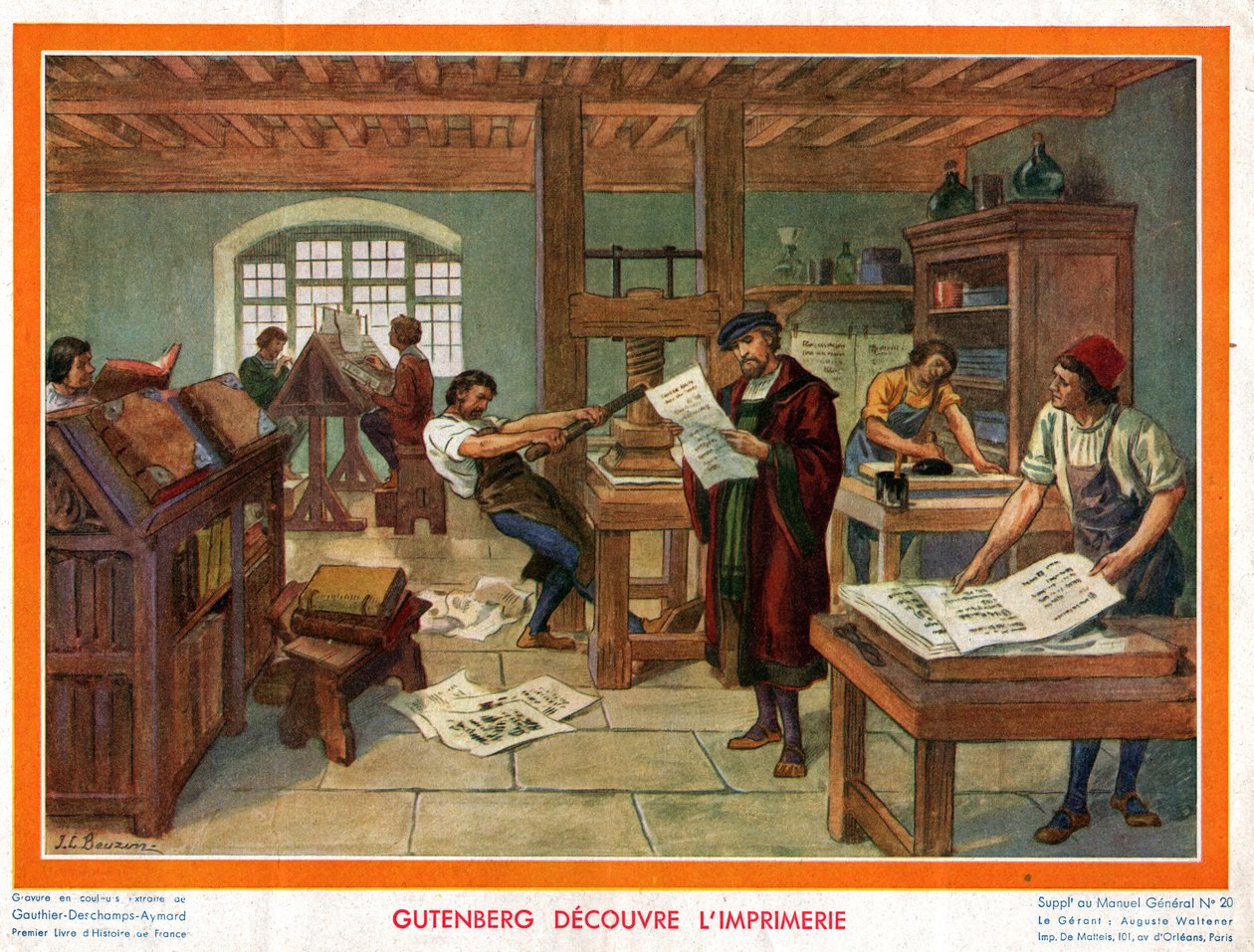 Johannes Gutenberg. alkotó: John Pardon