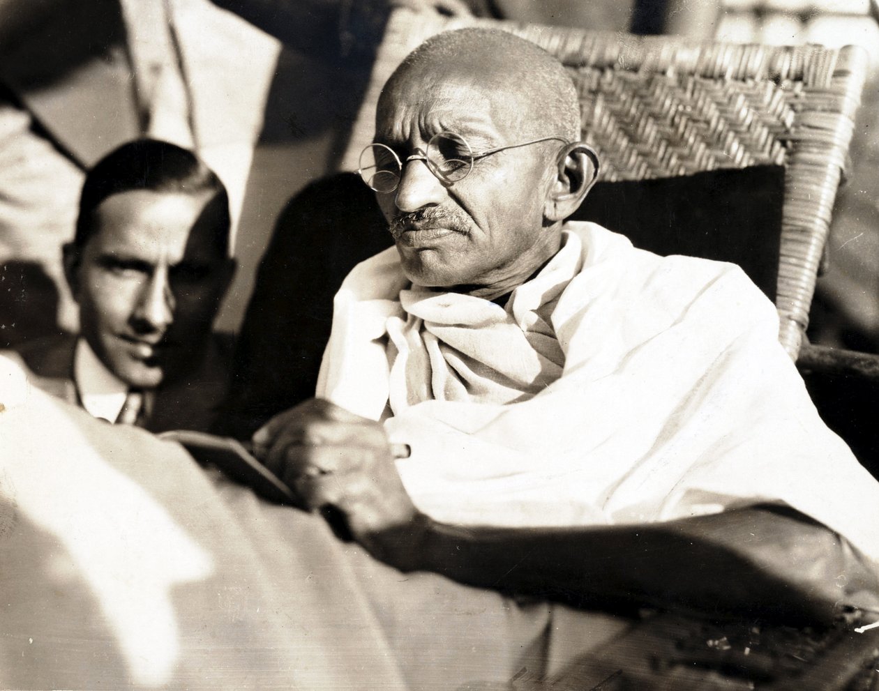 Mahatma Gandhi az SS „Rajputana” fedélzetén alkotó: Frederick (attr. to) Barnard