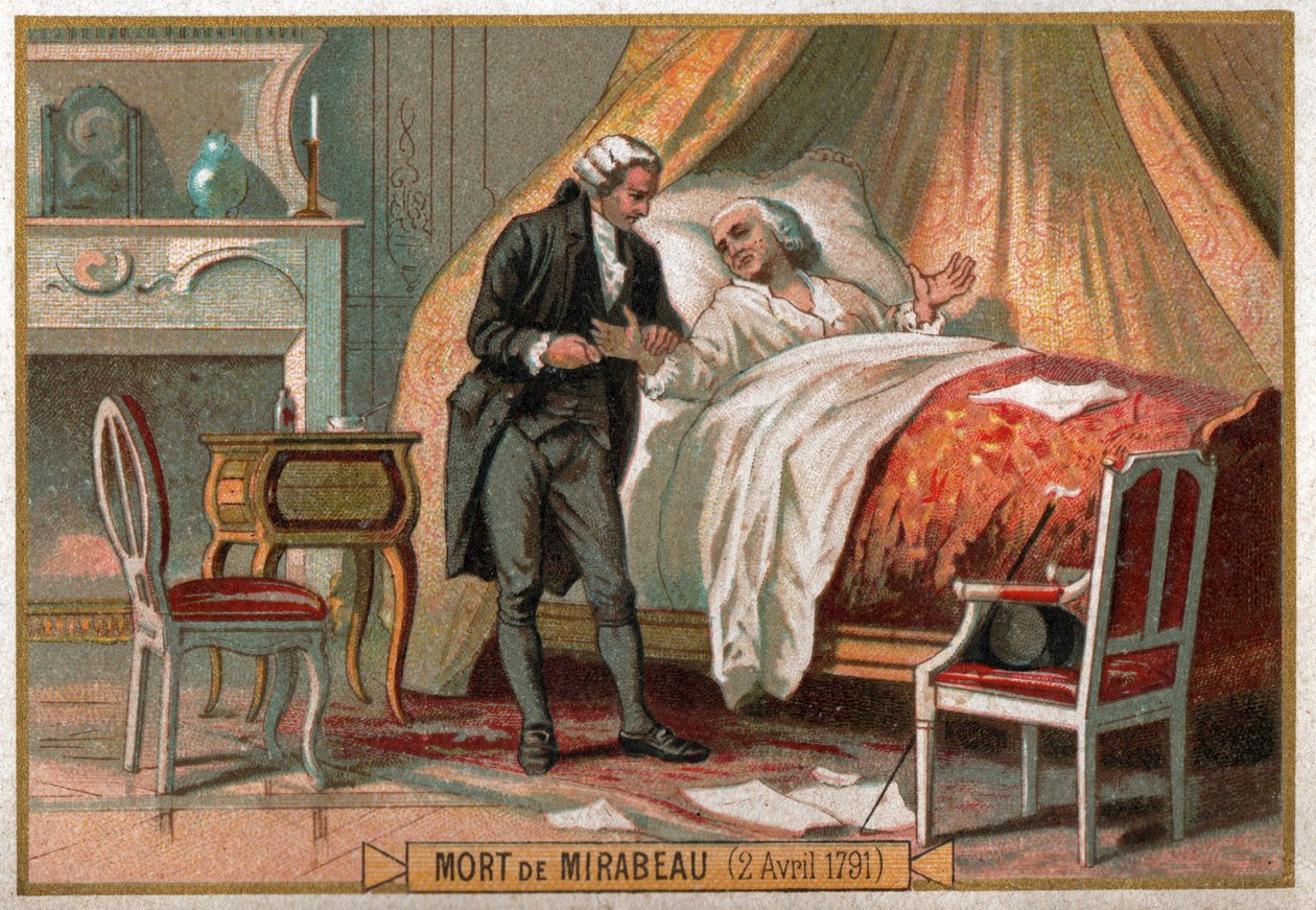 Mirabeau halála. Mirabeau halála. alkotó: Ferdinand Georg Waldmuller