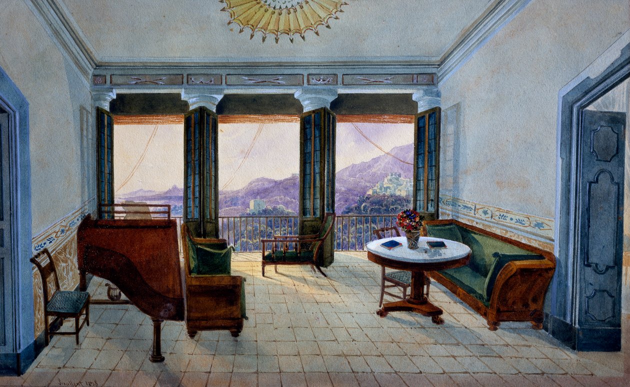 Zenei szoba kilátással a tóra alkotó: Georg Carl Heinrich Dollmann