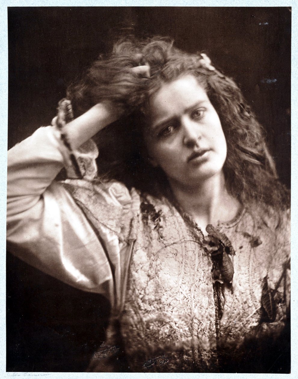 "Ophelia" [Emily Peacock] alkotó: Frederick (attr. to) Barnard