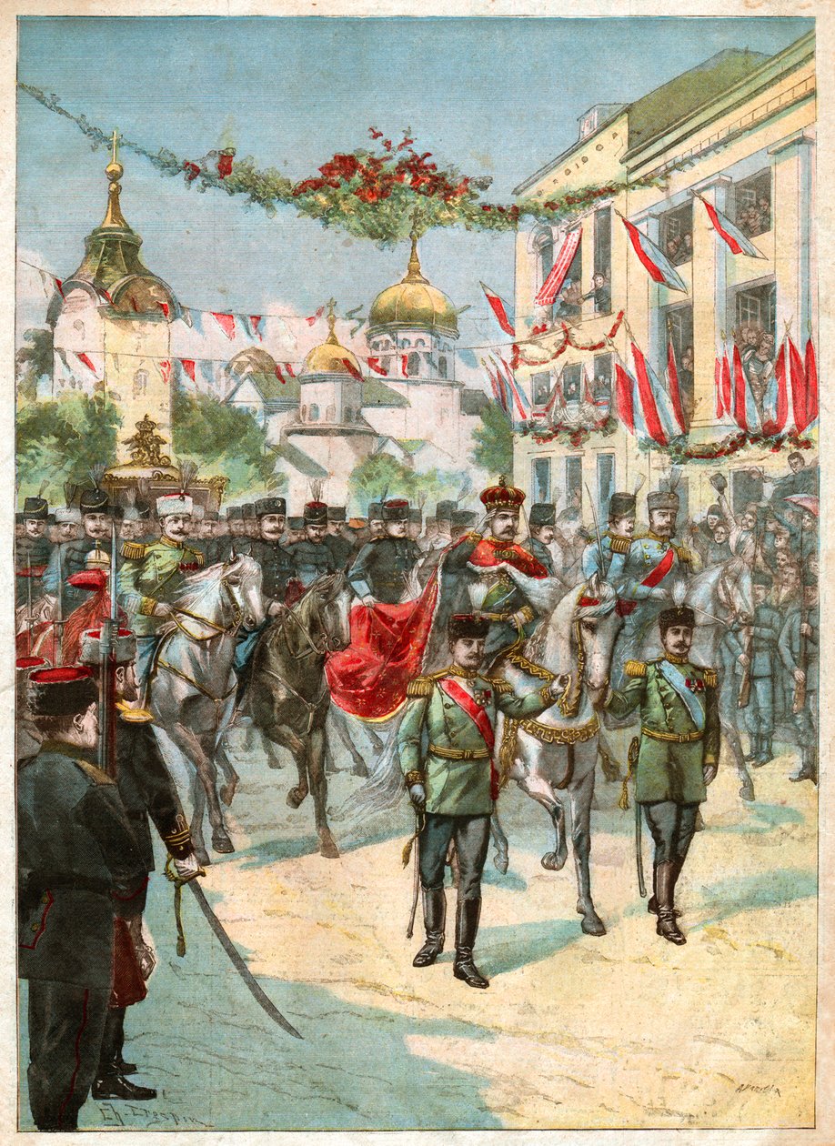 Szerbia I. Pere. Szerb I. Péter. alkotó: John Pardon