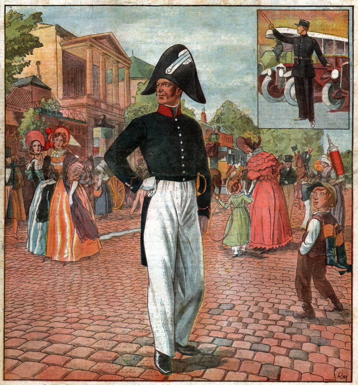 Rendőr Párizsban. Rendőr Párizsban. alkotó: Ferdinand Georg Waldmuller