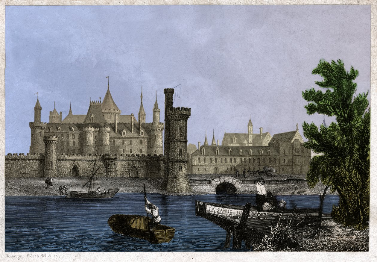 A régi Louvre, 19. század eleje (metszet) alkotó: . .