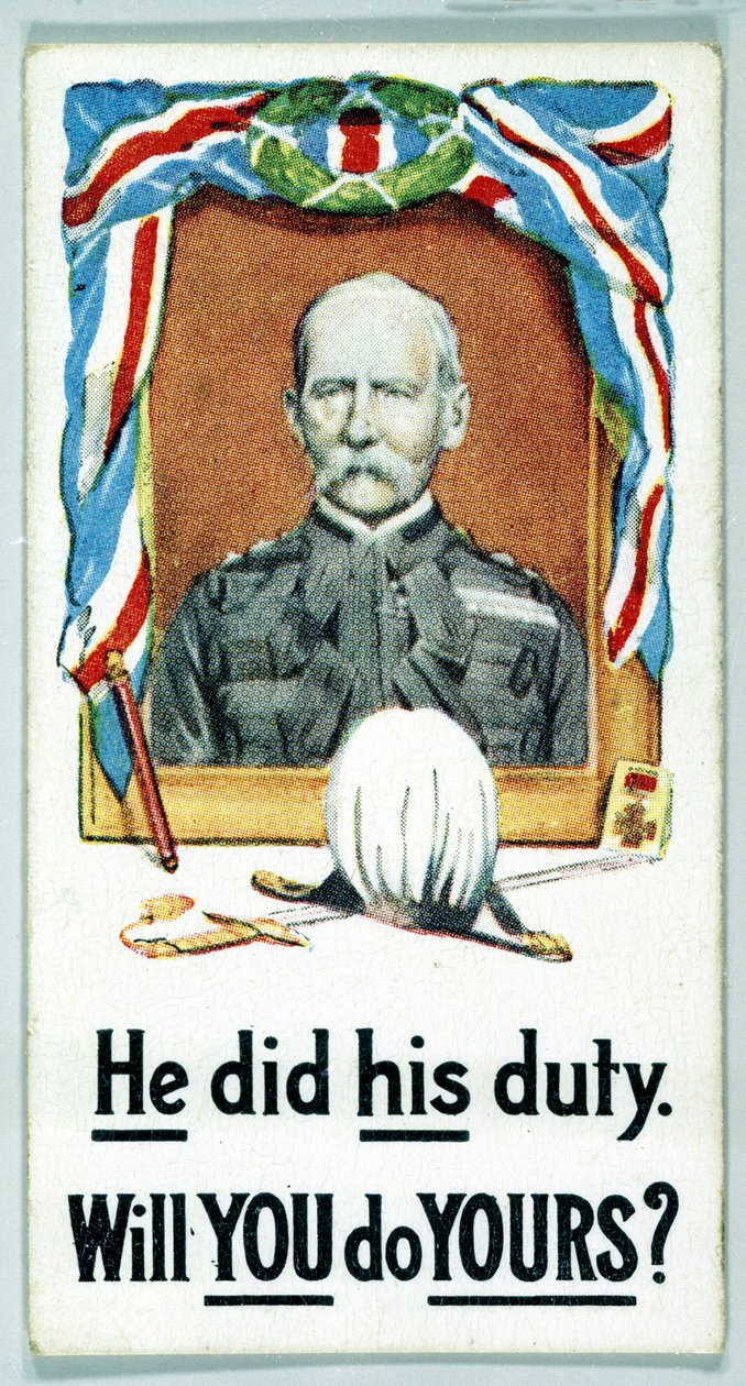 Egyesült Királyság: Cigarettakártyák – WW1 toborzás alkotó: Ferdinand Georg Waldmuller