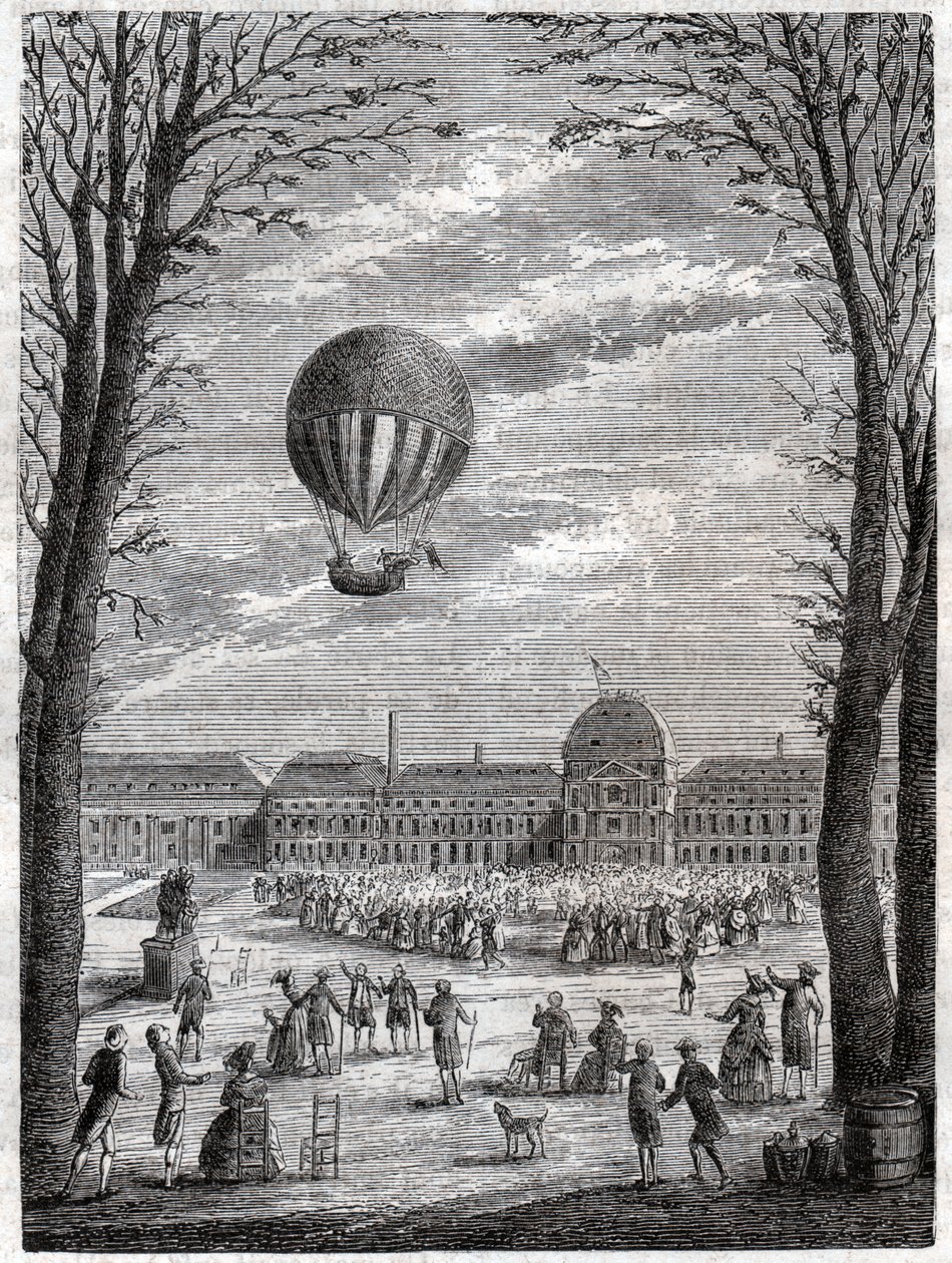 Töltse meg a léggömböt. léggömb repülés. alkotó: Frederick (attr. to) Barnard