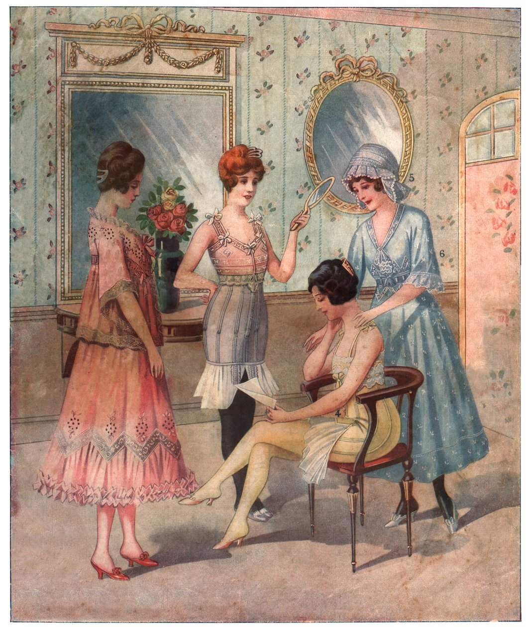 Nők fehérneműben, 1910-1920 körül alkotó: . .