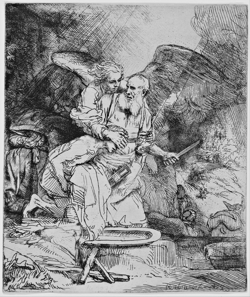 Ábrahám áldozata alkotó: Rembrandt van Rijn