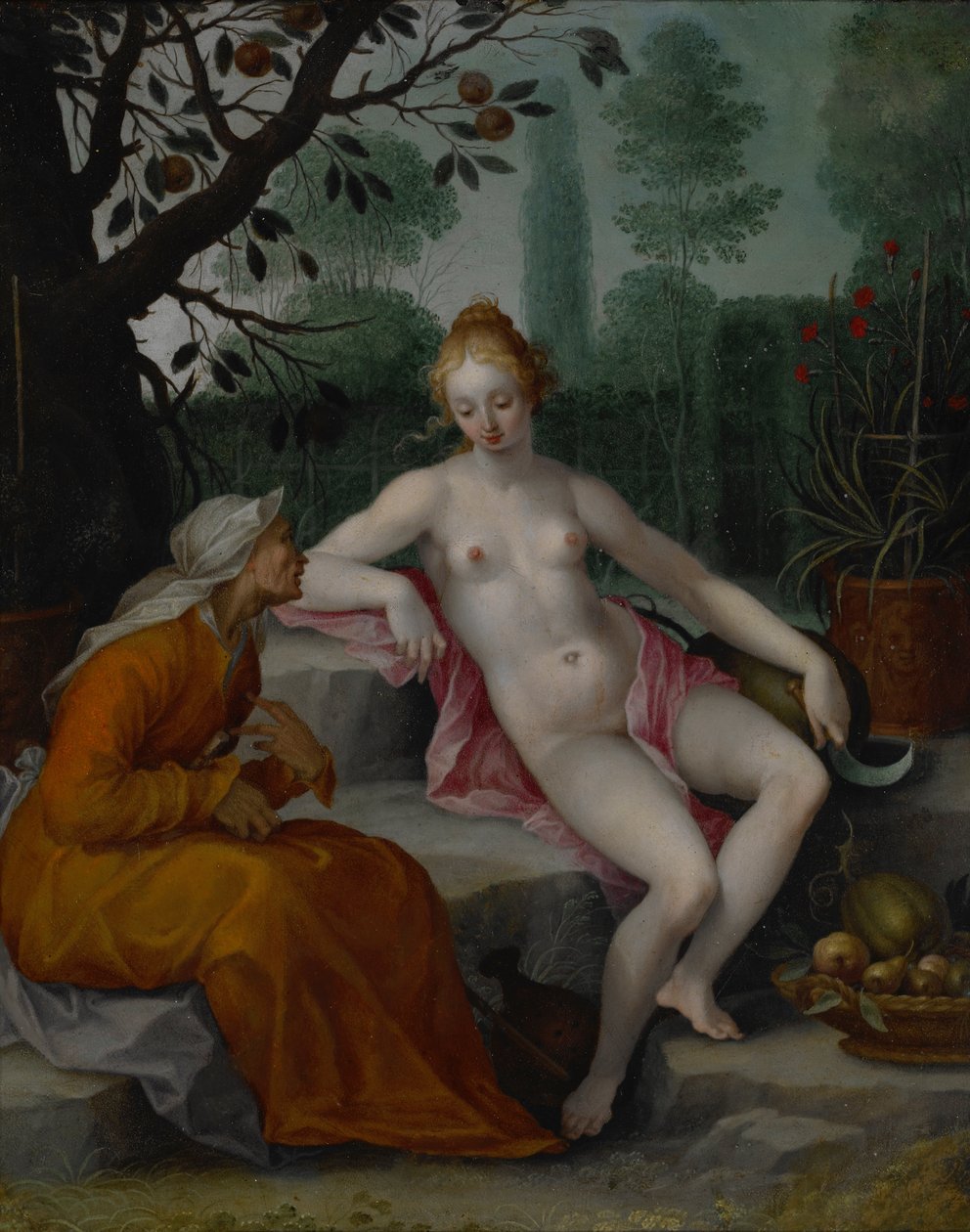 Vertumnus és Pomona alkotó: Abraham Bloemaert