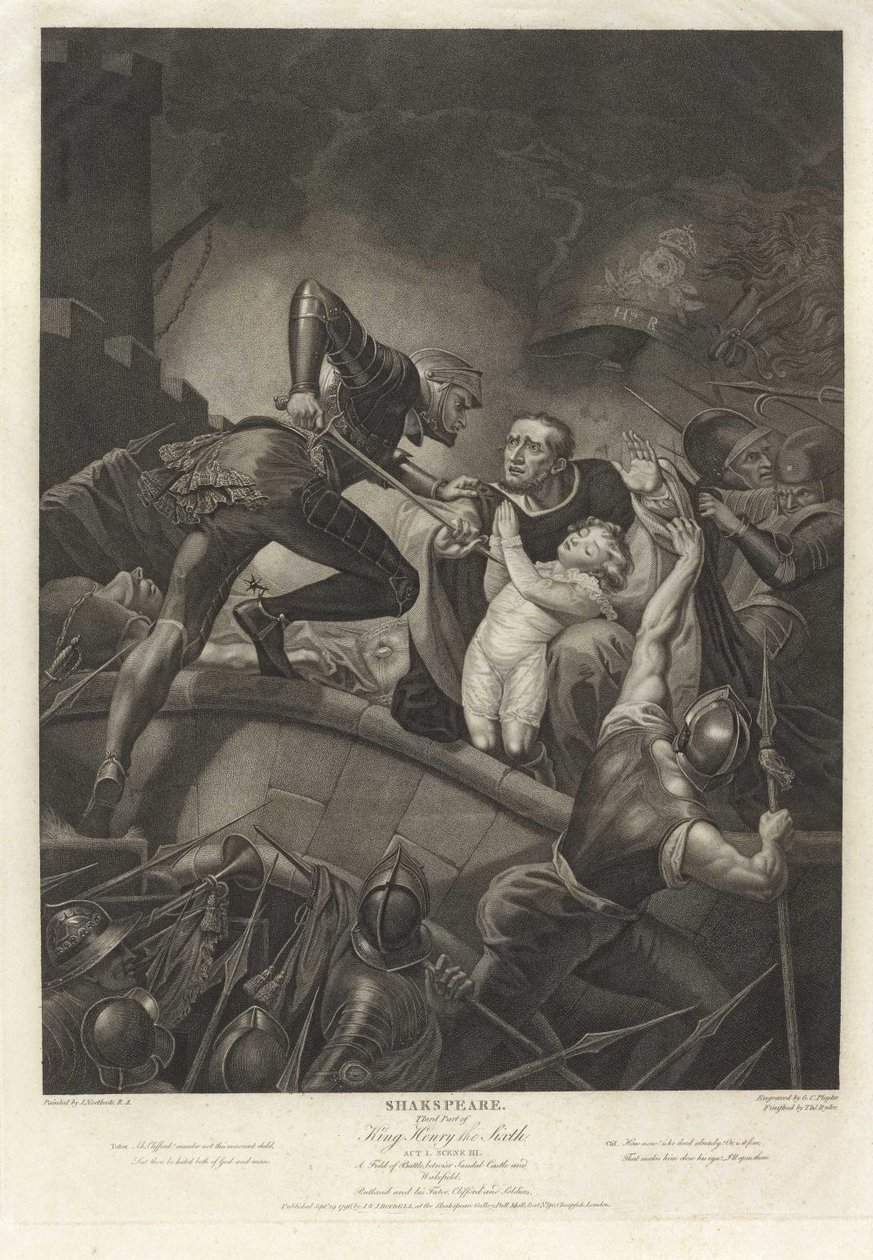 Hatodik Henrik király harmadik része, I. felvonás, III. Jelenet a Shakespeare Galéria sorozatból alkotó: James Northcote