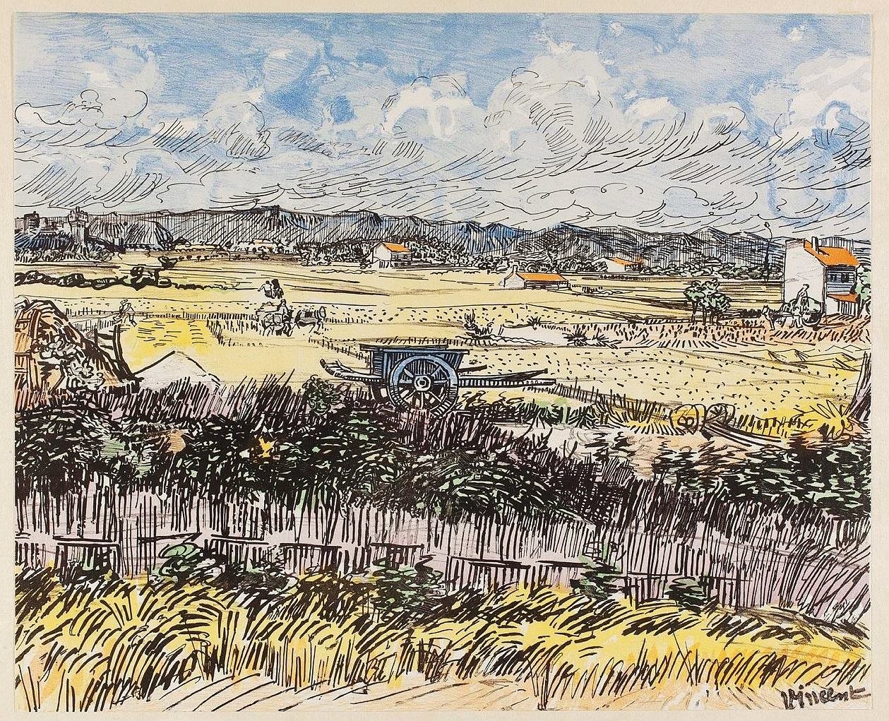 Szüret Provence -ban. alkotó: Vincent van Gogh
