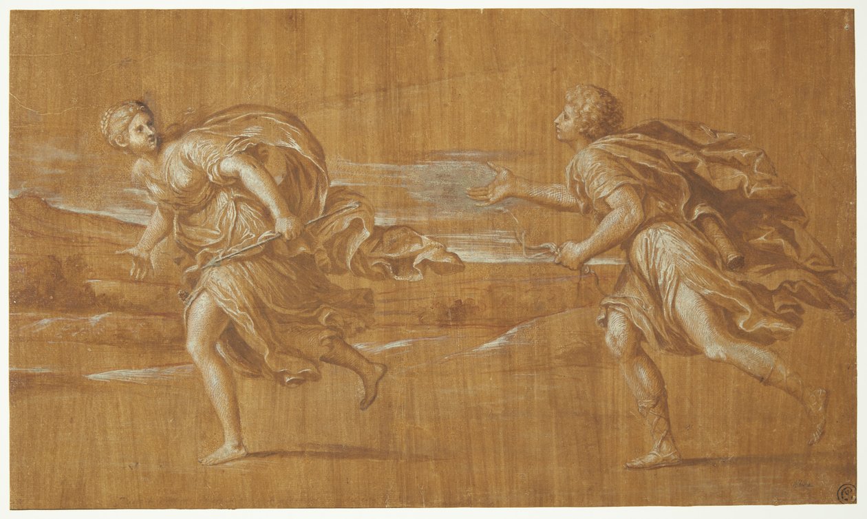 Apollo üldözi Daphnét alkotó: after Francesco Albani