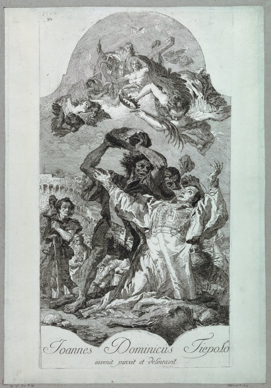 Szent István mártíromsága alkotó: after Giovanni Battista Tiepolo