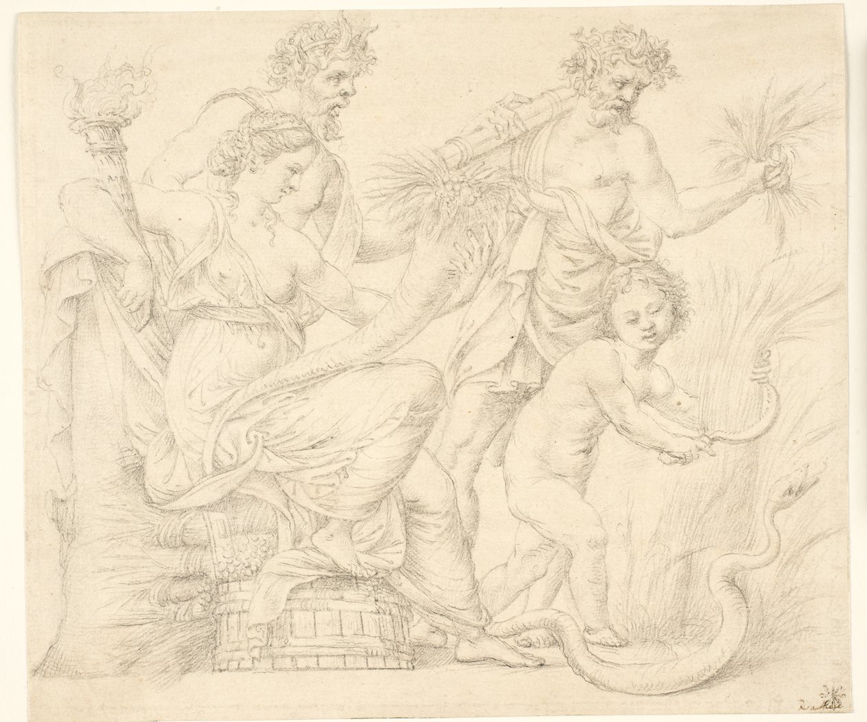 Perszephoné és Dionüszosz alkotó: after Giulio Romano