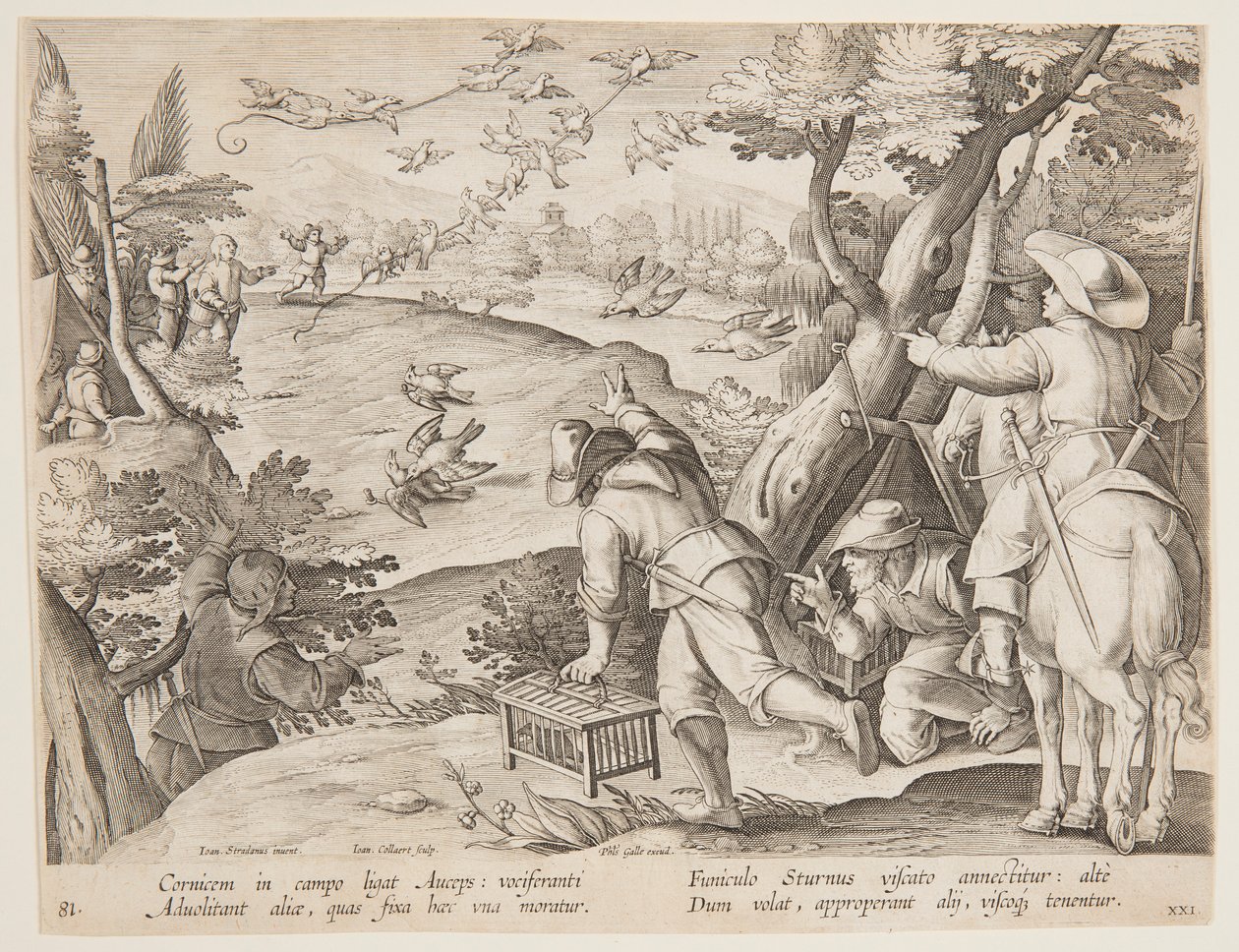 Fowling alkotó: after Jan van der Straet, called Stradanus