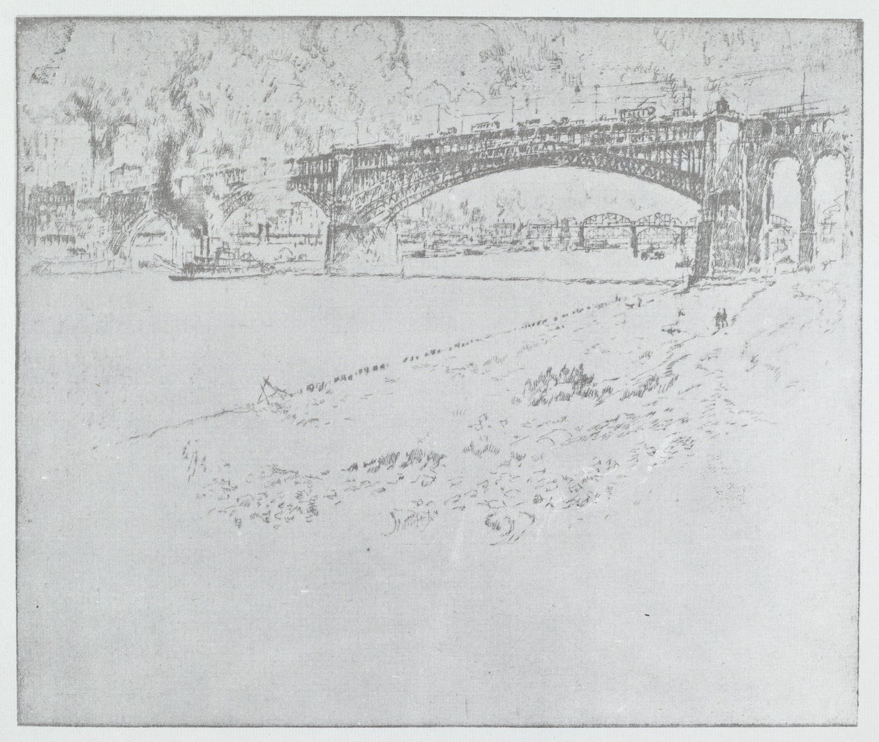 Az Eads-híd, St. Louis [felül] alkotó: after Joseph Pennell